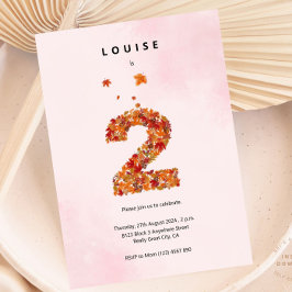 秋の秋フローラガーデン2nd誕生日の美学 招待状