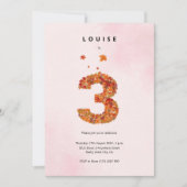 秋の秋フローラガーデン3rd誕生日の美学 招待状 (正面)