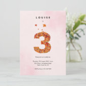 秋の秋フローラガーデン3rd誕生日の美学 招待状 (スタンド正面)