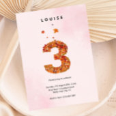 秋の秋フローラガーデン3rd誕生日の美学 招待状