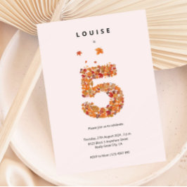 秋の秋フローラガーデン5th誕生日エステティック 招待状