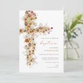 秋の秋フローラクロスバプテスマ招待状 招待状 (スタンド正面)