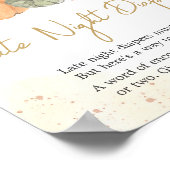 秋の秋フローラパンプキンレイトナイトおむつ ポスター (角)