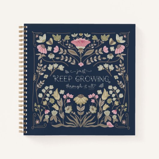 秋の秋フローラフォークジャーナルノートブック ノートブック (正面)