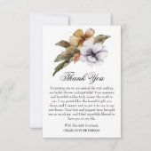 秋の秋フローラブライダルシャワー サンキューカード (正面)