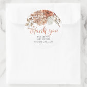 秋の秋フローラベビーシャワーありがとうお願い ラウンドシール (バッグ)