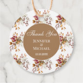 秋の秋フローラボタニッ結婚クの感謝していユーザ フェイバータグ (裏面)