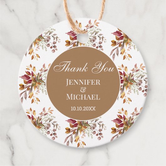 秋の秋フローラボタニッ結婚クの感謝していユーザ フェイバータグ (正面)