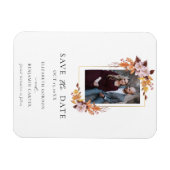 秋の秋フローラ写真エレガント台本植物学 マグネット (横)