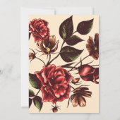 秋の秋フローラ婚約パーティ 招待状 (裏面)