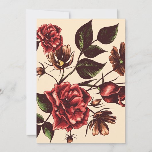 秋の秋フローラ婚約パーティ 招待状 (裏面)