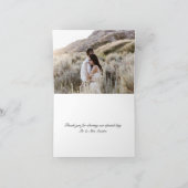 秋の秋フローラ水結婚色の写真 サンキューカード (内部)