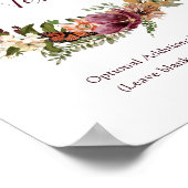 秋の秋フローラ結婚の卓上看板 ポスター (角)