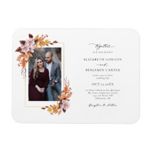 秋の秋フローラ結婚の紅葉の台本の写真 マグネット
