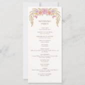 秋の秋フローラ結婚式 プログラム (裏面)