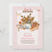 秋の秋ブライダルシャワーティーパーティー招待状 招待状 (正面)