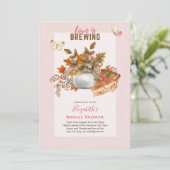 秋の秋ブライダルシャワーティーパーティー招待状 招待状 (スタンド正面)