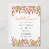 秋の秋ブライダルシャワー招待 招待状 (正面)
