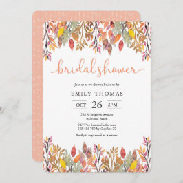 秋の秋ブライダルシャワー招待 招待状
