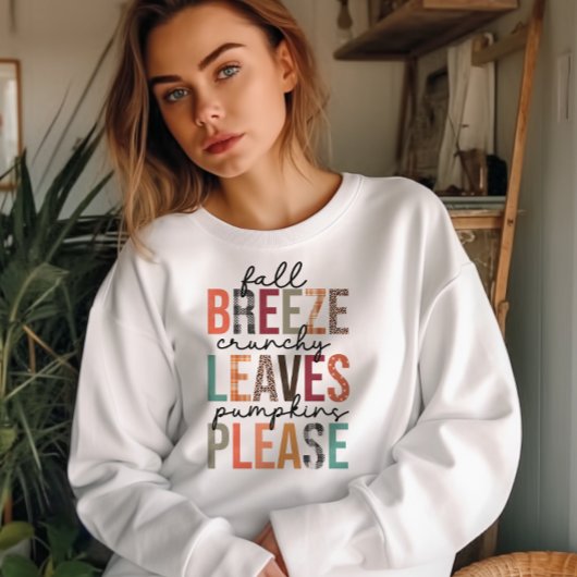 秋の秋ブリーズクランチー葉パンプキンをお願い スウェットシャツ