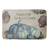 秋の秋ブルーパンプキンカウ素朴ィーグレーウッド バスマット (正面)