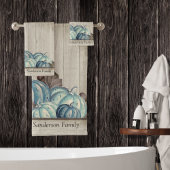 秋の秋ブルーパンプキ素朴ンキュートグレーウッドシ バスタオルセット