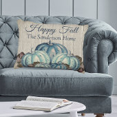 秋の秋ブルーパンプキ素朴ンキュートグレーウッドA アクセントクッション