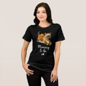 秋の秋ベビーシャワー猫好き トライブレンドTシャツ (正面全面)