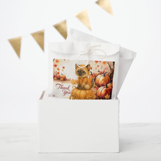 秋の秋ベビーシャワー猫好き フェイバーバッグ (パーティー)