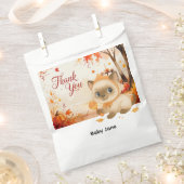 秋の秋ベビーシャワー猫好き フェイバーバッグ (クリップ留めされた状態)