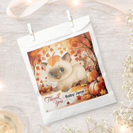 秋の秋ベビーシャワー猫好き フェイバーバッグ