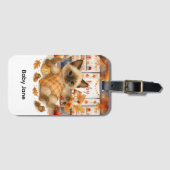 秋の秋ベビーシャワー猫好き ラゲッジタグ (正面横)
