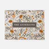 秋の秋ベリー葉ズブランチパーソナライズされた ドアマット (正面)