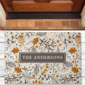 秋の秋ベリー葉ズブランチパーソナライズされた ドアマット