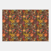 秋の秋ボタニカル ラッピングペーパーシート (正面2)