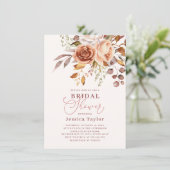 秋の秋ボホフラワーウォーターブライダルシャワー 招待状 (スタンド正面)