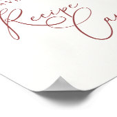 秋の秋ボホブライダルシャワーレシピカードポスター ポスター (角)