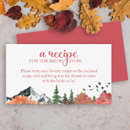 秋の秋マウンテンフォレストレシピのための花嫁 エンクロージャーカード