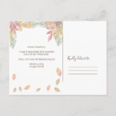 秋の秋メイド・オブ・オーナー（花嫁付き添い人）またはBRIDESMAID提案 インビテーションポストカード (裏面)