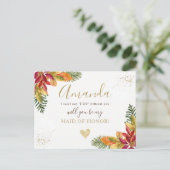 秋の秋メイド・オブ・オーナー(花嫁付き添い人)またはBRIDESMAID提案 インビテーションポストカード (スタンド正面)
