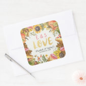 秋の秋メープル葉スパンプキ結婚ンサンキュー スクエアシール (封筒)