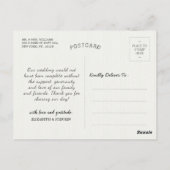 秋の秋メープル葉スパンプキ結婚ンサンキュー ポストカード (裏面)