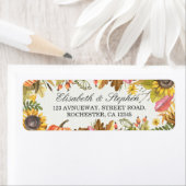 秋の秋メープル葉スパンプキ結婚ンズアドレス ラベル (インサイチュ)