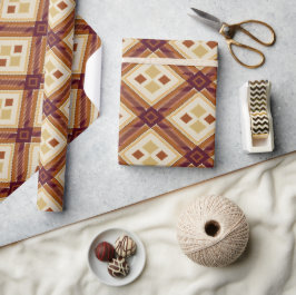 秋の秋モダンパタアーガイルーンNo10 ラッピングペーパー