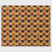 秋の秋モダンパタアーガイルーンNo11 ラッピングペーパー (フラット)