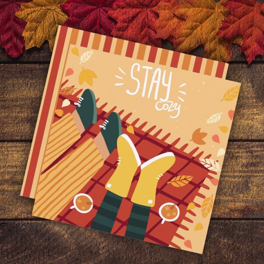 秋の秋ラブグリーティングフラットカード