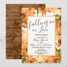 秋の秋ラブグリーンリーベビーシャワー素朴