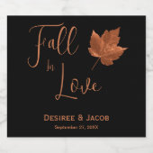 秋の秋ラブコッパー茶色ブラックワイン素朴に ビールラベル (シングルラベル)