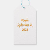 秋の秋ランドスケープパンプキンギフトラベル ギフトタグ (裏面)