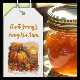 秋の秋ランドスケープパンプキンギフトラベル ギフトタグ